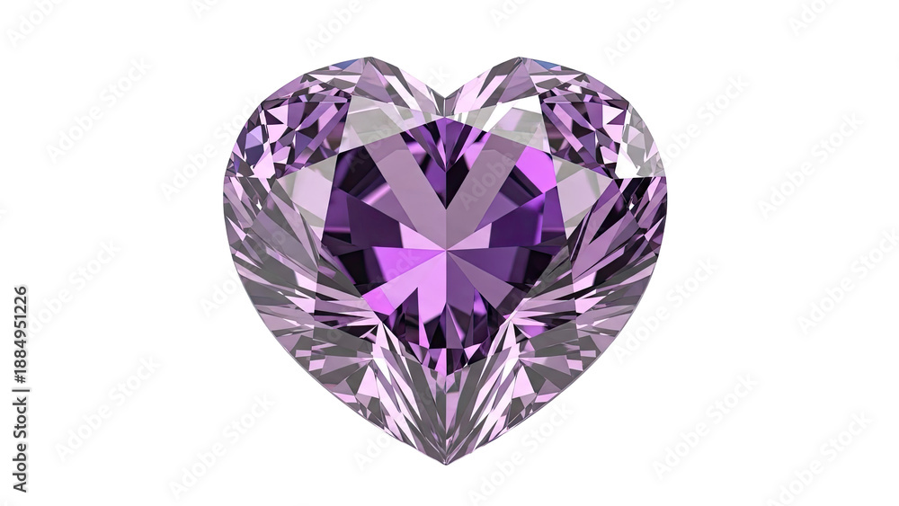 Fototapeta premium Heart-Shaped Amethyst Gemstone