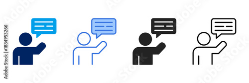 Customer Story  Icon Set Different Style Collection. 