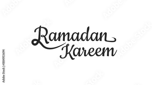 Animated Ramadan Kareem Hand Written Text on Green Screen Chroma Key
