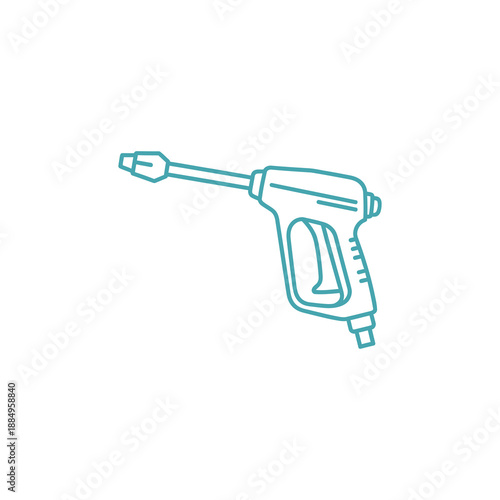 Simple line illustration of a cordless drill on white background.