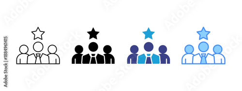 Leader icon set multiple style collection