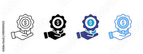 Reward  icon set multiple style collection