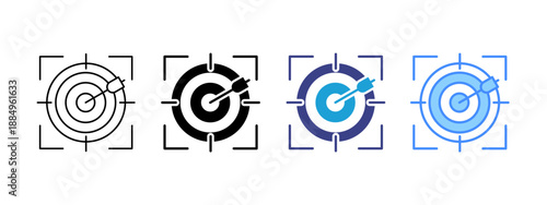 Target icon set multiple style collection