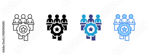 Achievement  icon set multiple style collection