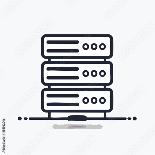 Server Rack Data Center Bold Icon