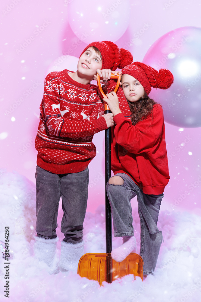 Fototapeta premium Dream Winter Sibling