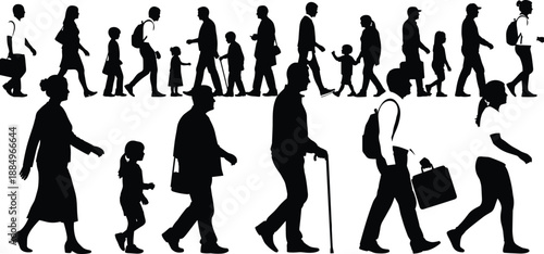 Diverse Collection of Cute Cartoon Professional Characters and Construction Workers in Various Occupations and Uniforms Isolated on a White Background