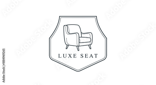 Luxe Seat Logo Design with Armchair.