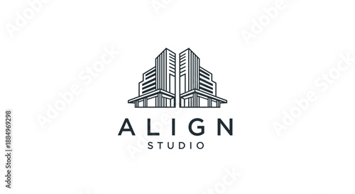 Modern Align Studio Logo Design Element.
