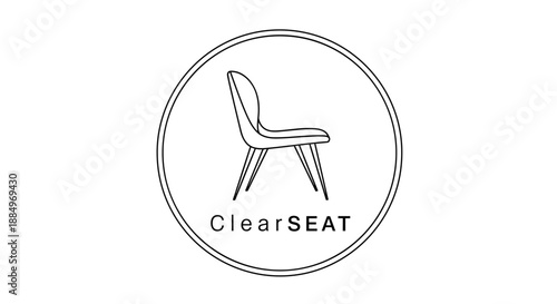 Simple Line Drawing of a Chair 2.