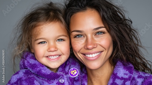 Family Happiness Smiling Mother and Daughter Closeup Portrait
