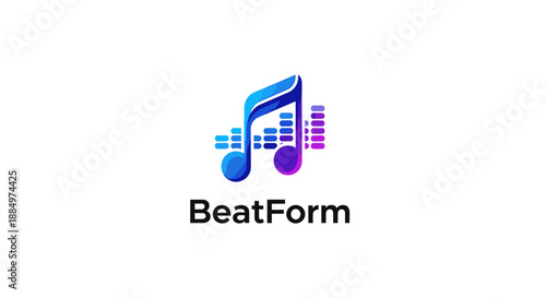 BeatForm Music Logo Design Element.