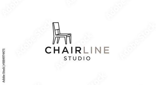 Chairline Studio Logo Design with Chair.