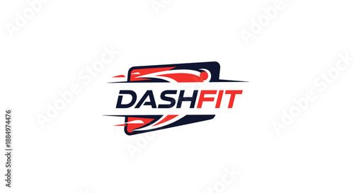 Dashfit Logo Design with Dynamic Elements.