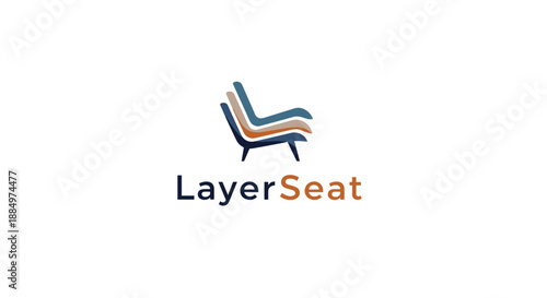 Colorful Chair Logo Design Element.