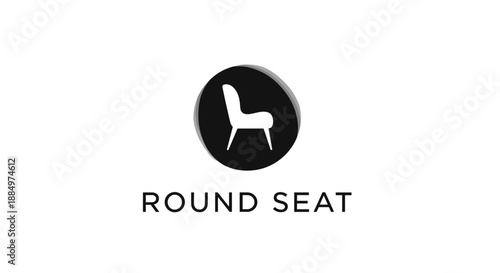 Simple Black Round Seat Logo Design.