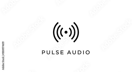 Pulse Audio Logo Sound Wave Symbol.