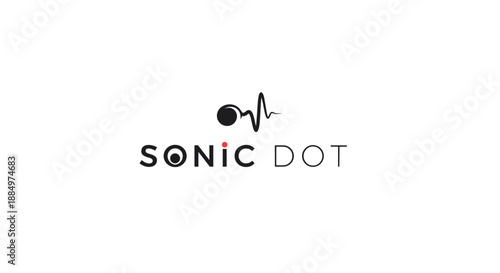 Sonic Dot Logo Design with Sound Wave.
