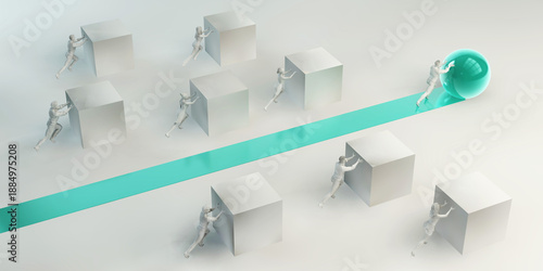 Tableau sur toile Business Advantage Path Outperforming Traditional Competitive Methods