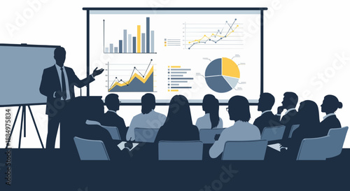 Business Presentation Vector Illustration