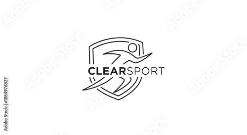 CLEARSPORT Logo Design with Runner Silhouette.
