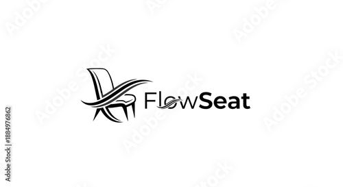 FlowSeat Logo Design with Office Chair.