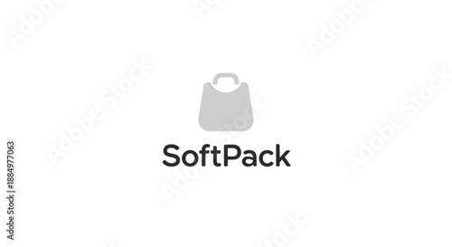 Softpack Cosmetic Bag Icon Simple Design.