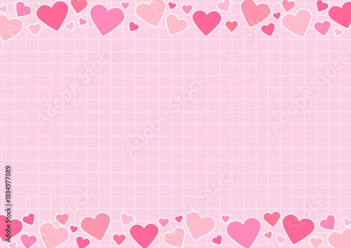 かわいい手書きのハートのフレーム