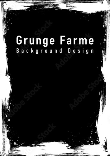 Abstract grunge vertical background. Black and white brushstrokes and ink drops scattered. Text placed in the center space.