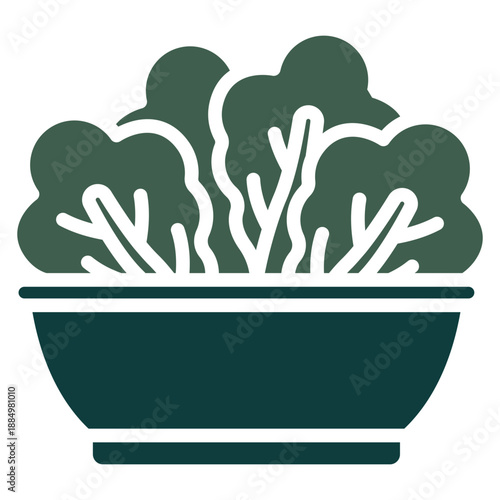 Salad Bowl Dual Tone Color Icon, Mini Illustration Relate To Food, Gastronomy. Use For Modern Concept, Ui, Ux Web And App Development.
