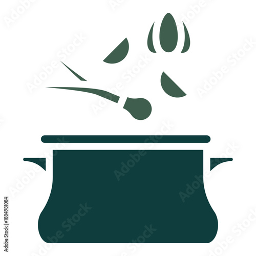 Soup Pot Dual Tone Color Icon, Mini Illustration Relate To Food, Gastronomy. Use For Modern Concept, Ui, Ux Web And App Development.