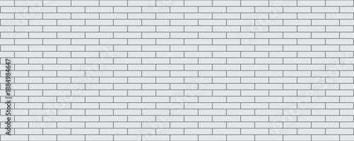 Realistic wall background, new white brick wall - Modern illustration eps10 vector.