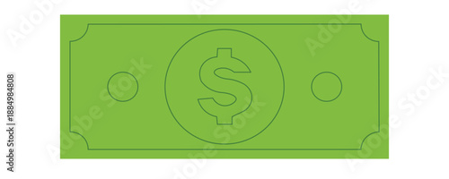 Money isolated on transparent white background, with customizable vector.