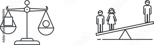 Balance and equality concept illustration