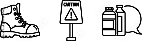 Safety equipment and warning sign