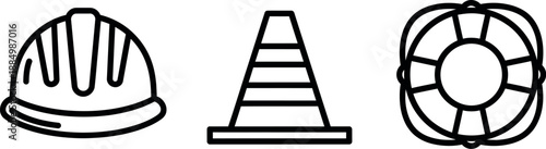 Construction safety symbols for workplace protection