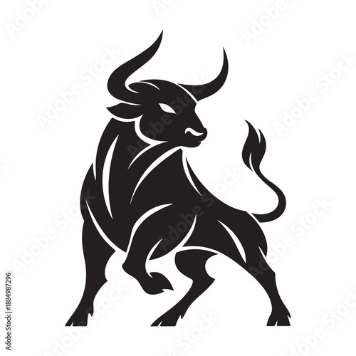 fury bull iconic symbol logo
