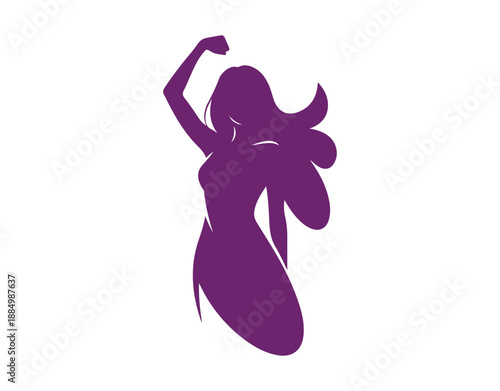 An illustrative vector image of a woman created to commemorate International Woman’s Day on a solitary white background