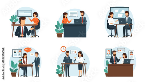 Business Professionals Working Together in Office.