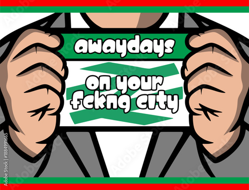 ultras casual hooligan sticker awaydays vector design