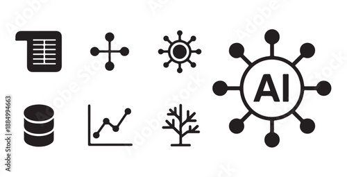 Data processing and artificial intelligence network symbols for technology software design