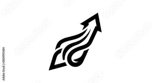 Abstract arrow symbol ascending concept