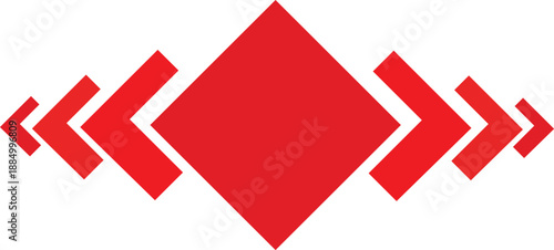 3D abstract red background featuring a vector heart icon with a directional arrow symbol for web design and business banner illustrations