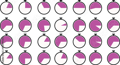 Vector illustration of a pink nail polish bottle and set of lipsticks on white background with glass icons and a heart symbol