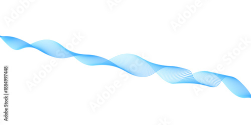 An artistic blue abstract wave design features fluid curves and liquid motion lines to create a modern ocean-inspired vector illustration for a nature-themed wallpaper background
