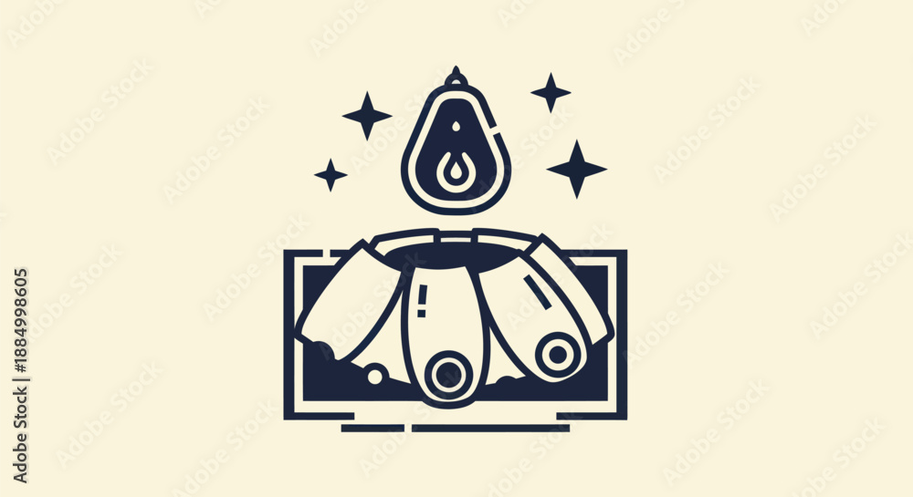 Obraz premium Abstract avocado concept illustration