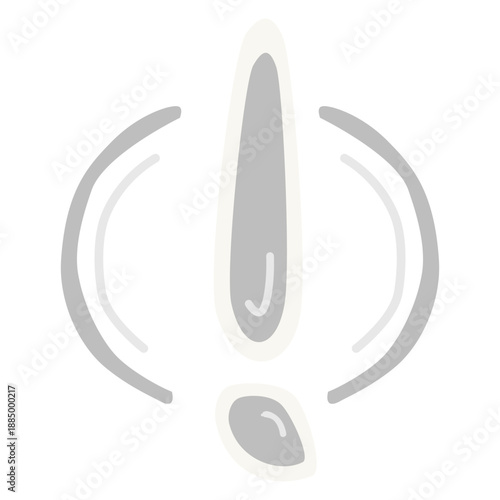 Hand drawn Exclamation Mark doodle simple Icon. 