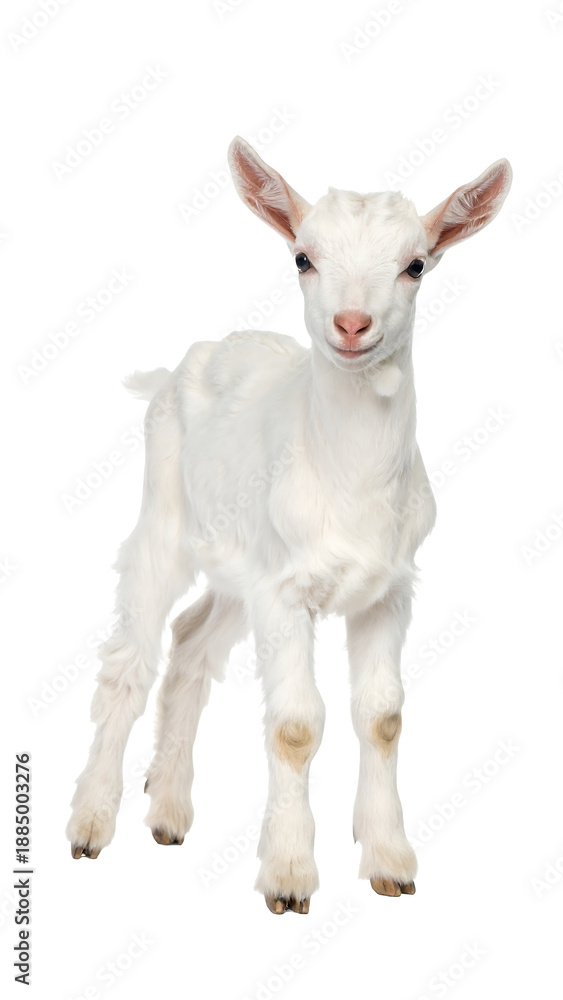 Obraz premium Calm Baby Goat Standing with Gentle Posture