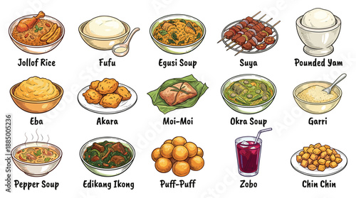 a close-up photographic view of 16 diverse culinary plates arranged on a white studio backdrop