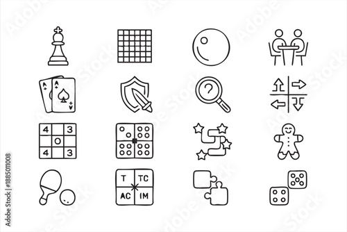 Strategy Game Icons for Board Games and Competitive Play